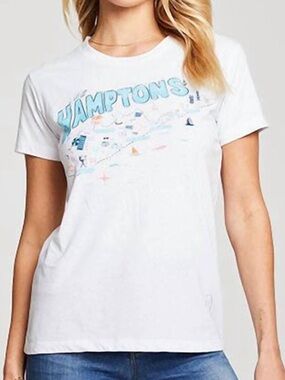 Chaser The Hamptons Tee White Blue M
